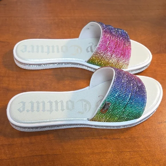 Juicy Couture Glitter Gradient Slides - Picture 12 of 16
